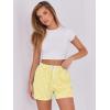 imageANRABESS Boxer Shorts for Women Gingham Pajama 2025 Summer Casual Lounge Sleep Plaid Shorts Y2K Beach BottomsYellow White Plaid