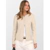 imageANRABESS Cardigan Sweaters for Women Cropped Lightweight Long Sleeve Casual Button Down Knit Cute Y2k Trendy Outfit 2025 FallAlmond