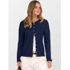 imageANRABESS Cardigan Sweaters for Women Cropped Lightweight Long Sleeve Casual Button Down Knit Cute Y2k Trendy Outfit 2025 FallNavy Blue