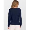 imageANRABESS Cardigan Sweaters for Women Cropped Lightweight Long Sleeve Casual Button Down Knit Cute Y2k Trendy Outfit 2025 FallNavy Blue
