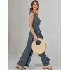 imageANRABESS Jumpsuits for Women Summer Dressy Casual Linen Romper Sleeveless V Neck High Waist Wide Leg Beach Vacation OutfitsDeep Grey
