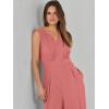 imageANRABESS Jumpsuits for Women Summer Dressy Casual Linen Romper Sleeveless V Neck High Waist Wide Leg Beach Vacation OutfitsPeach
