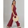imageANRABESS Jumpsuits for Women Summer Dressy Casual Linen Romper Sleeveless V Neck High Waist Wide Leg Beach Vacation OutfitsRed
