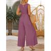 imageANRABESS Jumpsuits for Women Summer Dressy Casual Linen Romper Sleeveless V Neck High Waist Wide Leg Beach Vacation OutfitsRose