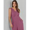 imageANRABESS Jumpsuits for Women Summer Dressy Casual Linen Romper Sleeveless V Neck High Waist Wide Leg Beach Vacation OutfitsRose