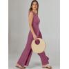 imageANRABESS Jumpsuits for Women Summer Dressy Casual Linen Romper Sleeveless V Neck High Waist Wide Leg Beach Vacation OutfitsRose