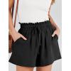 imageANRABESS Linen Shorts for Women Summer Casual Wide Leg Loose High Waist Drawstring Dressy Beach Shorts 2025 Comfy ClothesBlack