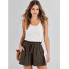 imageANRABESS Linen Shorts for Women Summer Casual Wide Leg Loose High Waist Drawstring Dressy Beach Shorts 2025 Comfy ClothesCoffee