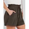 imageANRABESS Linen Shorts for Women Summer Casual Wide Leg Loose High Waist Drawstring Dressy Beach Shorts 2025 Comfy ClothesCoffee