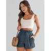 imageANRABESS Linen Shorts for Women Summer Casual Wide Leg Loose High Waist Drawstring Dressy Beach Shorts 2025 Comfy ClothesGrey