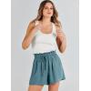 imageANRABESS Linen Shorts for Women Summer Casual Wide Leg Loose High Waist Drawstring Dressy Beach Shorts 2025 Comfy ClothesLake