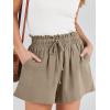 imageANRABESS Linen Shorts for Women Summer Casual Wide Leg Loose High Waist Drawstring Dressy Beach Shorts 2025 Comfy ClothesLight Brown