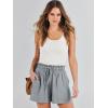 imageANRABESS Linen Shorts for Women Summer Casual Wide Leg Loose High Waist Drawstring Dressy Beach Shorts 2025 Comfy ClothesLight Grey