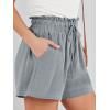imageANRABESS Linen Shorts for Women Summer Casual Wide Leg Loose High Waist Drawstring Dressy Beach Shorts 2025 Comfy ClothesLight Grey