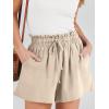 imageANRABESS Linen Shorts for Women Summer Casual Wide Leg Loose High Waist Drawstring Dressy Beach Shorts 2025 Comfy ClothesLight Khaki
