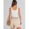 imageANRABESS Linen Shorts for Women Summer Casual Wide Leg Loose High Waist Drawstring Dressy Beach Shorts 2025 Comfy ClothesLight Khaki