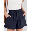 imageANRABESS Linen Shorts for Women Summer Casual Wide Leg Loose High Waist Drawstring Dressy Beach Shorts 2025 Comfy ClothesNavy Blue