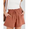 imageANRABESS Linen Shorts for Women Summer Casual Wide Leg Loose High Waist Drawstring Dressy Beach Shorts 2025 Comfy ClothesRust