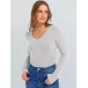 imageANRABESS Long Sleeve Shirts for Women V Neck Ribbed Knit Slim Fall Basic Tshirts Going Out Tops 2025 Casual Trendy ClothesBright Grey