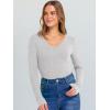 imageANRABESS Long Sleeve Shirts for Women V Neck Ribbed Knit Slim Fall Basic Tshirts Going Out Tops 2025 Casual Trendy ClothesBright Grey