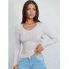 imageANRABESS Long Sleeve Shirts for Women V Neck Ribbed Knit Slim Fall Basic Tshirts Going Out Tops 2025 Casual Trendy ClothesBright Grey