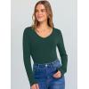 imageANRABESS Long Sleeve Shirts for Women V Neck Ribbed Knit Slim Fall Basic Tshirts Going Out Tops 2025 Casual Trendy ClothesDeep Green