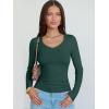imageANRABESS Long Sleeve Shirts for Women V Neck Ribbed Knit Slim Fall Basic Tshirts Going Out Tops 2025 Casual Trendy ClothesDeep Green
