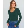 imageANRABESS Long Sleeve Shirts for Women V Neck Ribbed Knit Slim Fall Basic Tshirts Going Out Tops 2025 Casual Trendy ClothesDeep Green