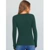 imageANRABESS Long Sleeve Shirts for Women V Neck Ribbed Knit Slim Fall Basic Tshirts Going Out Tops 2025 Casual Trendy ClothesDeep Green