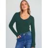 imageANRABESS Long Sleeve Shirts for Women V Neck Ribbed Knit Slim Fall Basic Tshirts Going Out Tops 2025 Casual Trendy ClothesDeep Green