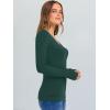 imageANRABESS Long Sleeve Shirts for Women V Neck Ribbed Knit Slim Fall Basic Tshirts Going Out Tops 2025 Casual Trendy ClothesDeep Green