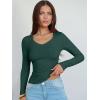 imageANRABESS Long Sleeve Shirts for Women V Neck Ribbed Knit Slim Fall Basic Tshirts Going Out Tops 2025 Casual Trendy ClothesDeep Green