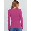 imageANRABESS Long Sleeve Shirts for Women V Neck Ribbed Knit Slim Fall Basic Tshirts Going Out Tops 2025 Casual Trendy ClothesHot Pink