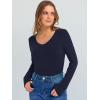 imageANRABESS Long Sleeve Shirts for Women V Neck Ribbed Knit Slim Fall Basic Tshirts Going Out Tops 2025 Casual Trendy ClothesNavy Blue
