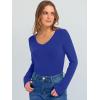 imageANRABESS Long Sleeve Shirts for Women V Neck Ribbed Knit Slim Fall Basic Tshirts Going Out Tops 2025 Casual Trendy ClothesRoyal Blue