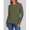 imageANRABESS Sweaters for Women Long Sleeve Lightweight Crewneck Soft Basic Knit 2025 Fall Loose Fit Pullover TopsArmy Green