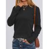 imageANRABESS Sweaters for Women Long Sleeve Lightweight Crewneck Soft Basic Knit 2025 Fall Loose Fit Pullover TopsBlack