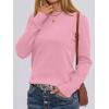 imageANRABESS Sweaters for Women Long Sleeve Lightweight Crewneck Soft Basic Knit 2025 Fall Loose Fit Pullover TopsCoral Pink