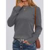 imageANRABESS Sweaters for Women Long Sleeve Lightweight Crewneck Soft Basic Knit 2025 Fall Loose Fit Pullover TopsDark Gray