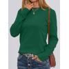 imageANRABESS Sweaters for Women Long Sleeve Lightweight Crewneck Soft Basic Knit 2025 Fall Loose Fit Pullover TopsForest Green