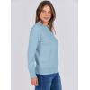 imageANRABESS Sweaters for Women Long Sleeve Lightweight Crewneck Soft Basic Knit 2025 Fall Loose Fit Pullover TopsLight Blue