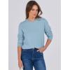 imageANRABESS Sweaters for Women Long Sleeve Lightweight Crewneck Soft Basic Knit 2025 Fall Loose Fit Pullover TopsLight Blue