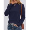 imageANRABESS Sweaters for Women Long Sleeve Lightweight Crewneck Soft Basic Knit 2025 Fall Loose Fit Pullover TopsNavy