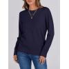 imageANRABESS Sweaters for Women Long Sleeve Lightweight Crewneck Soft Basic Knit 2025 Fall Loose Fit Pullover TopsNavy Blue