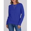 imageANRABESS Sweaters for Women Long Sleeve Lightweight Crewneck Soft Basic Knit 2025 Fall Loose Fit Pullover TopsRoyal Blue