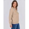 imageANRABESS Sweaters for Women Long Sleeve Lightweight Crewneck Soft Basic Knit 2025 Fall Loose Fit Pullover TopsWarm Khaki