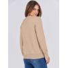 imageANRABESS Sweaters for Women Long Sleeve Lightweight Crewneck Soft Basic Knit 2025 Fall Loose Fit Pullover TopsWarm Khaki
