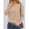 imageANRABESS Sweaters for Women Long Sleeve Lightweight Crewneck Soft Basic Knit 2025 Fall Loose Fit Pullover TopsWarm Khaki