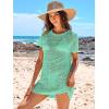 imageANRABESS Swimsuit Cover Up for Women 2025 Crochet Bathing Suit Swimwear Mesh Knit Beach Dress Summer Vacation Outfit ClothesMint
