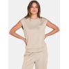 imageANRABESS Two Piece Sets for Women Summer Sleeveless Sweatsuits Wide Leg Casual Lounge Set Matching Vacation Travel OutfitsApricot